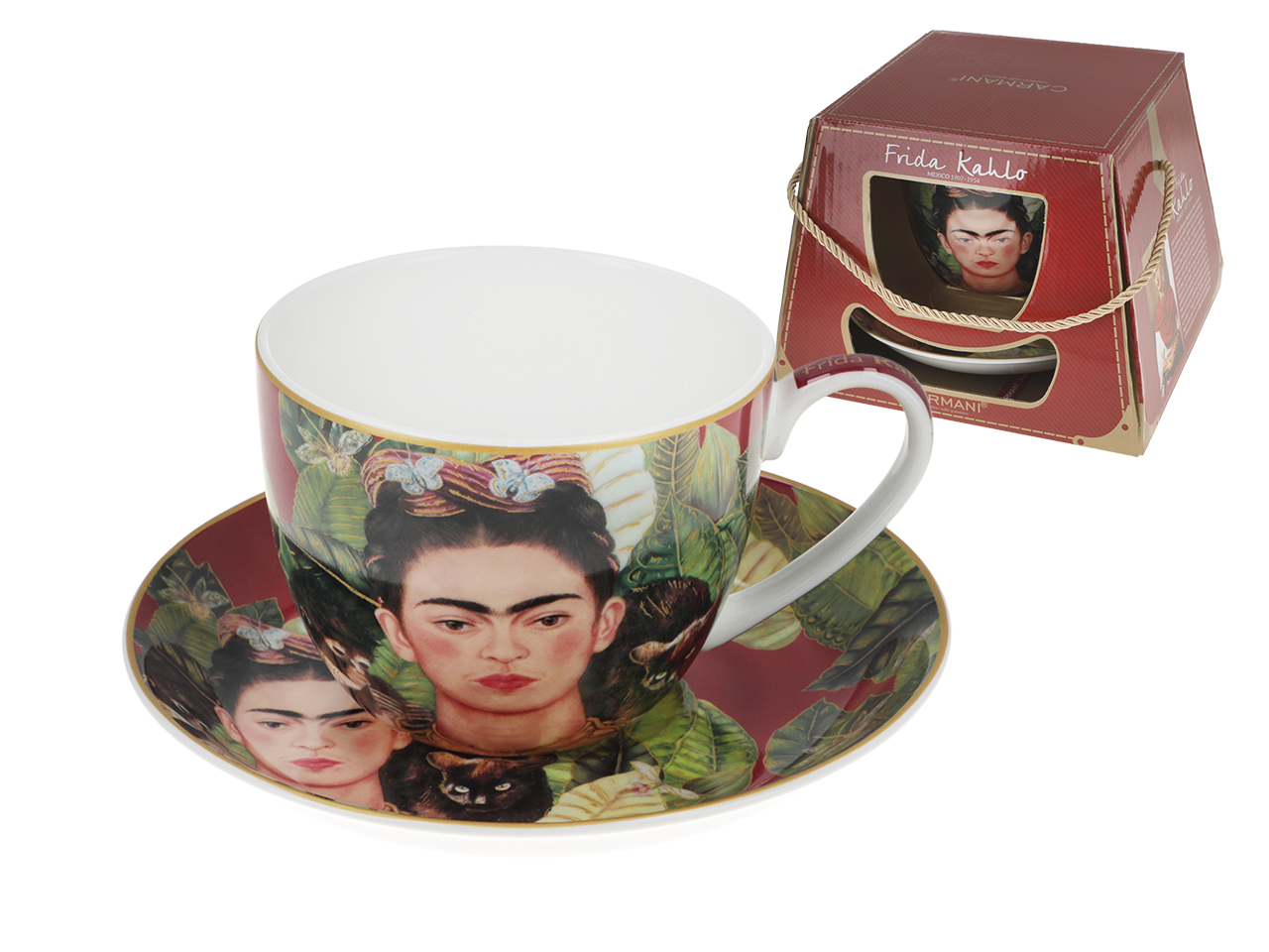 Porcelanowa filiżanka śniadaniowa Frida Kahlo