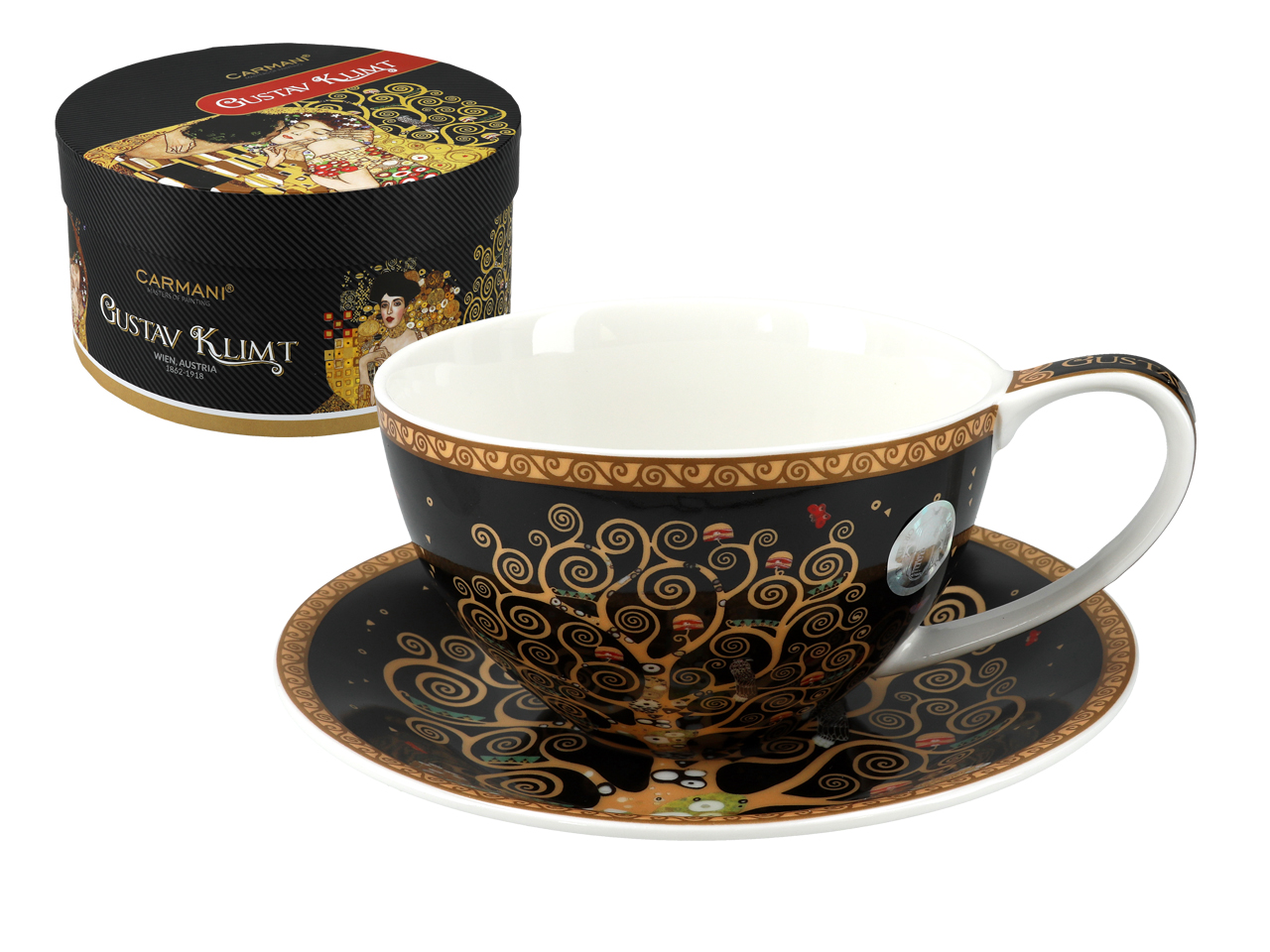 Porcelanowa filiżanka CARMANI Drzewo życia Klimt
