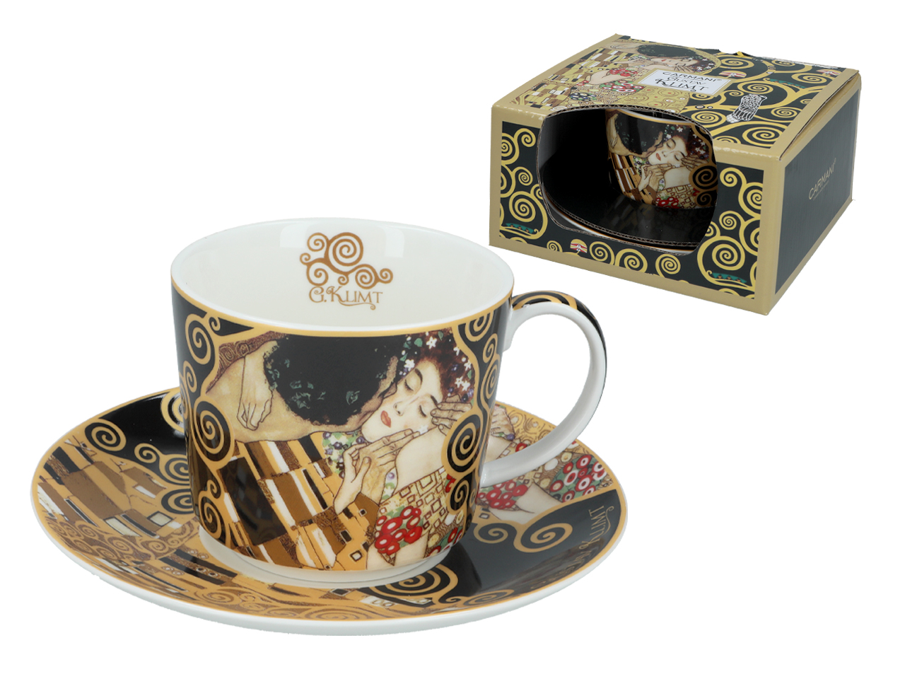 Filiżanka ze spodkiem G Klimt Pocałunek CARMANI