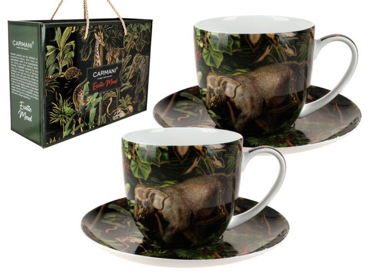 Exotic mood CARMANI, kpl 2 filiżanek ze spodkami