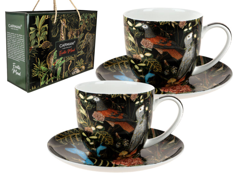 Kpl 2 filiżanek ze spodkami Exotic mood CARMANI