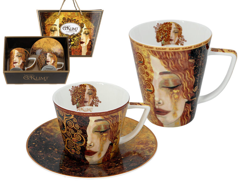 Filiżanka i kubek Klimt Złote łzy CARMANI
